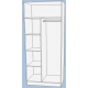 Combo Shelving Unit Narrow - Height 2260mm