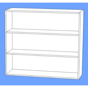 Wall Shelf Unit 3 Wide 1080mm high